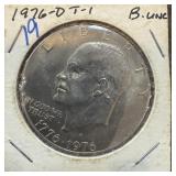 1976-D TYPE 1 IKE DOLLAR BETTER