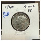 1940 MERCURY SILVER DIME