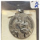 STERLING SILVER ST RAPHAEL MEDAL