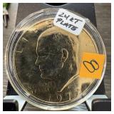 24K GOLD PLATED IKE DOLLAR
