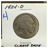 1924-D BUFFALO NICKEL SCARCE DATE