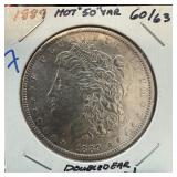 1889 MORGAN SILVER DOLLAR HOT 50 VARIETY DOUBLED