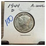 1944-D MERCURY SILVER DIME