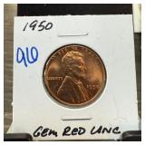 1950 WHEAT PENNY CENT RED UNC