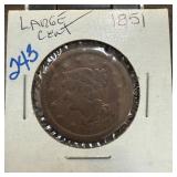 1851 LARGE CENT