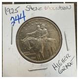 1925 STONE MOUNTAIN HIGH GRADE COMMEM HALF DOLLAR