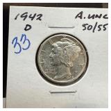 1942-D MERCURY SILVER DIME