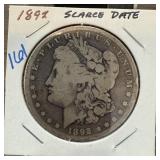 1892 MORGAN SILVER DOLLAR SCARCE DATE