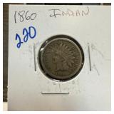 1860 INDIAN HEAD PENNY CENT