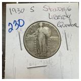 1930-S STANDING LIBERTY SILVER QUARTER