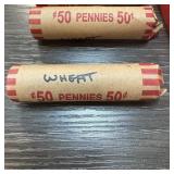 ROLL OF MIXED DATE WHEAT PENNIES CENTS