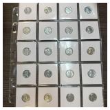 SHEET OF UNC STEEL WHEAT PENNIES CENTS TONING