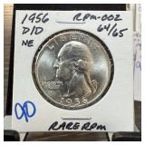 1956-D/D WASHINGTON SILVER QUARTER RPM-002