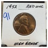 1952 WHEAT PENNY CENT UNC HIGH GRADE