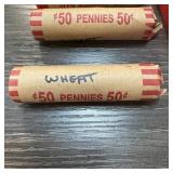 ROLL OF MIXED DATE WHEAT PENNIES CENTS