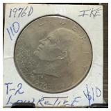 1976-D IKE DOLLAR T-2 LOW RELIEF