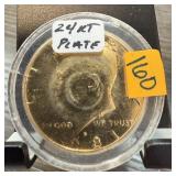 1981-D 24K GOLD PLATE JFK HALF DOLLAR