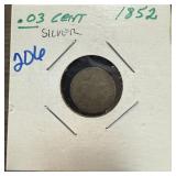 1852 3 CENT SILVER