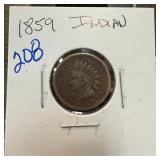 1859 INDIAN HEAD PENNY CENT