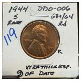 1944-S WHEAT PENNY CENT RARE DDO-006