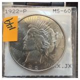1922 PEACE SILVER DOLLAR HIGH GRADE