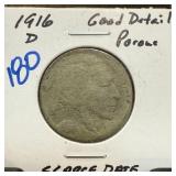 1916-D BUFFALO NICKEL SCARCE DATE