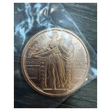 1 OZ COPPER BULLION ROUND STANDING LIBERTY