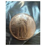 1 OZ COPPER BULLION ROUND STANDING LIBERTY