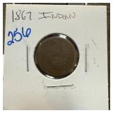 1867 INDIAN HEAD PENNY CENT