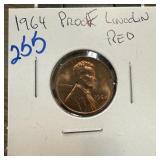1964 PROOF MEMORIAL PENNY CENT RED