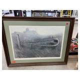 A SEBRING SIGNED FRAMED BOAT PRINT