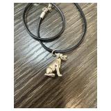 STERLING SILVER DOG CHARM NECKLACE