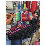 MEXICAN BLANKET AND CROSS STITCHED SHAWL