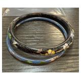 2PC CLOISONNE BANGLE BRACELETS