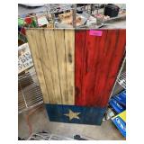 LARGE TEXAS WOOD FLAG SIGN
