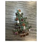 VINTAGE WEISS CHRISTMAS TREE BROOCH PIN $$