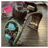 LES BAKER N AMERICAN STERLING SILVER WATCH CUFF