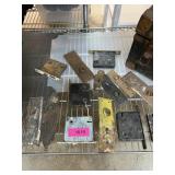 LARGE LOT OF MIXED ANTIQUE LOCKS / PLATES