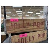 VINTAGE JOLLY POP HANDLED WOOD CRATE