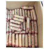QTY 1 ROLL 50 UNSEARCHED WHEAT PENNIES CENTS QTY 1 ROLL 50 UNSEARCHED WHEAT PENNIES CENTS
