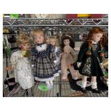 LOT OF MIXED BRAND PORCELAIN DOLL COLLECTION LOT OF MIXED BRAND PORCELAIN DOLL COLLECTION