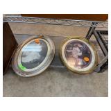 2PC LARGE OVAL NICELY FRAMED PRINTS 2PC LARGE OVAL NICELY FRAMED PRINTS
