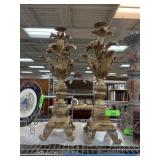 PAIR OF LARGE CANDLE HOLDERS PAIR OF LARGE CANDLE HOLDERS