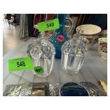 2PC SHANNON CRYSTAL ACORN SALT PEPPER SHAKERS 2PC SHANNON CRYSTAL ACORN SALT PEPPER SHAKERS