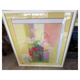 LARGE FRAMED FLORAL PRINT LARGE FRAMED FLORAL PRINT