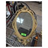 VINTAGE SYROCO GOLD TONE WALL MIRROR VINTAGE SYROCO GOLD TONE WALL MIRROR