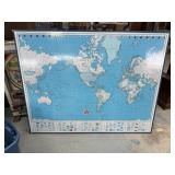 LARGE WALL MAP OF THE WORLD PRE SOVIET FALL LARGE WALL MAP OF THE WORLD PRE SOVIET FALL