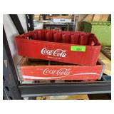 2PC COCA COLA CRATES 1 WOOD 1 PLASTIC 2PC COCA COLA CRATES 1 WOOD 1 PLASTIC
