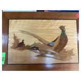 VINTAGE HANDMADE PHEASANT WOOD ART SCULPTURE VINTAGE HANDMADE PHEASANT WOOD ART SCULPTURE