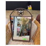 TEXAS STAR IRON FRAMED WALL MIRROR TEXAS STAR IRON FRAMED WALL MIRROR